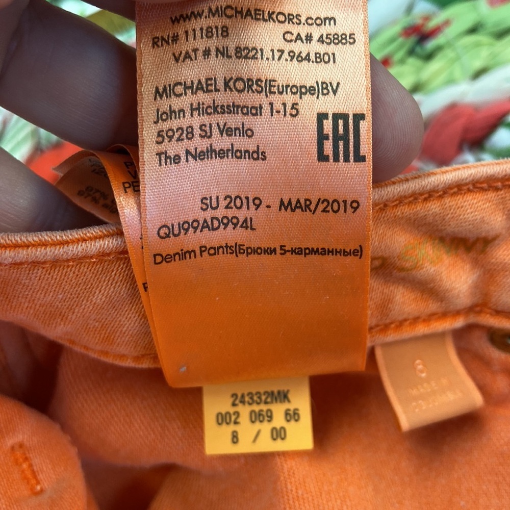 Micheal Kors Cropped Orange jeans size 8 - Picture 13 of 13